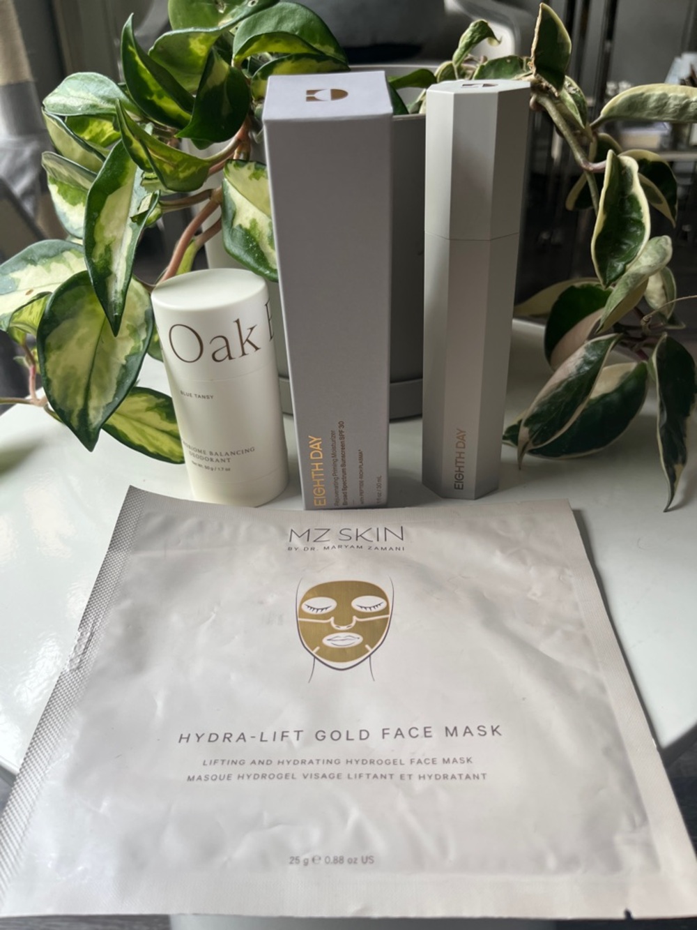 Eighth Day SPF 30 Priming Moisturizer+MZ Skin Mask and Oak Essentials Deodorant